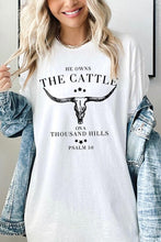 HE OWNS THE CATTLE HEAVY COTTON TEE