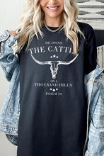 HE OWNS THE CATTLE HEAVY COTTON TEE