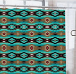 Turquoise Aztec Shower Curtain